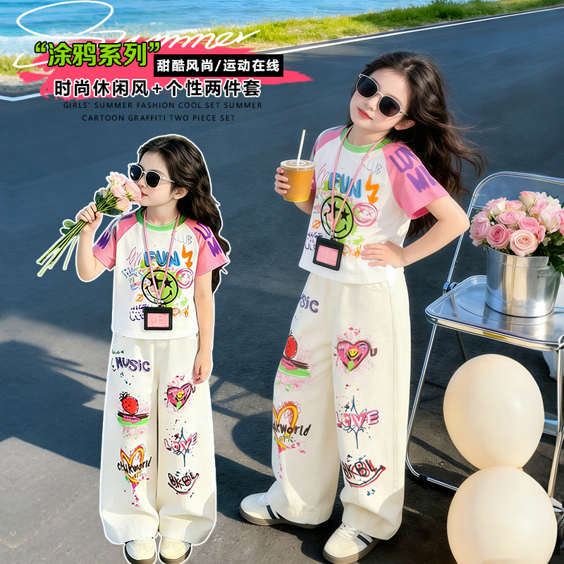 女童夏季多巴胺短袖T恤半袖图片