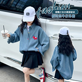 女童春秋衬衫 2026新款 儿童小马衬衣卫衣中大童休闲百搭宽松上衣潮