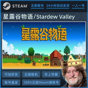 星露谷物语Steam正版游戏账号出租 Stardew Valley 租号 账密登录