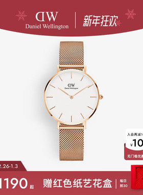 【新年礼物】DW手表女款PETITE系列轻奢流金石英女士腕表手表32mm