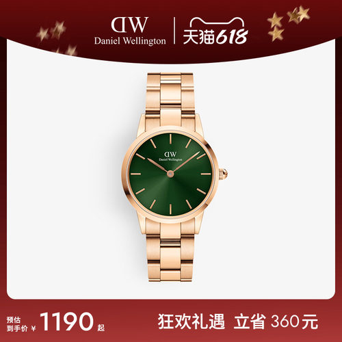 DW手表小精钢石英机芯男表