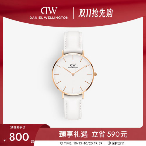 DW手表女系列优雅皮质石英机芯