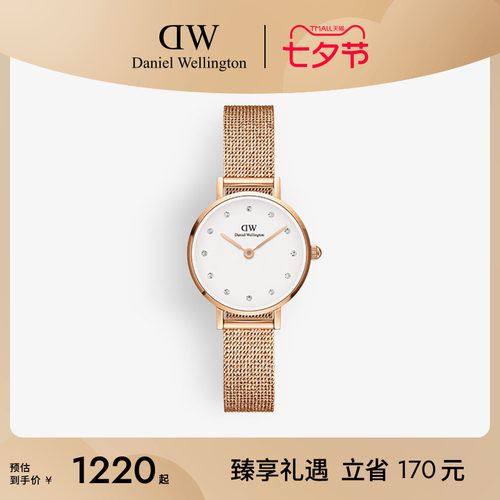 DW闪耀星辰流金表石英机芯女表