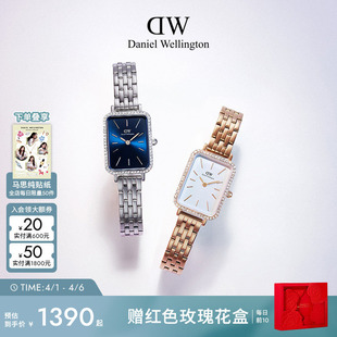 DW手表女士手表QUADRO星环小方表女款 轻奢小众石英腕表简约时尚
