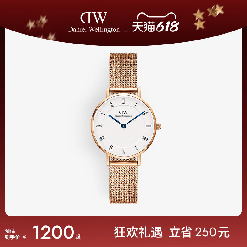 DW女士手表 PETITE系列小蓝针腕表轻奢小众石英女表小众设计