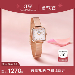 DW手表女款 22×22MM QUADRO系列小表盘方形钢琴腕表送女生礼物