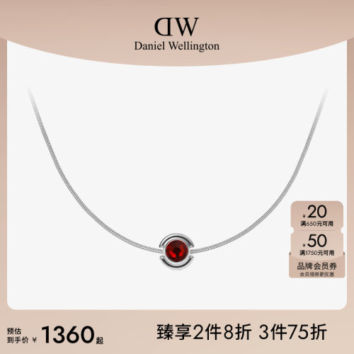 DW项链925银饰水晶镶钻锆石吊坠