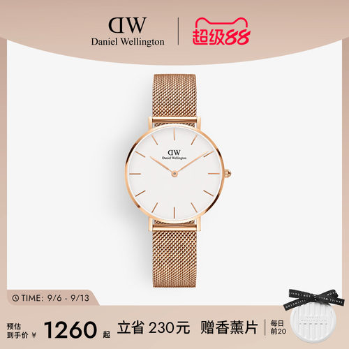 DW轻奢流金表女款石英表