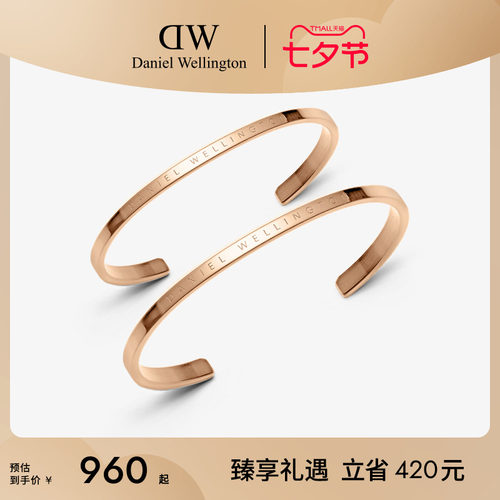 DW对镯玫瑰金色镯子高级感手镯
