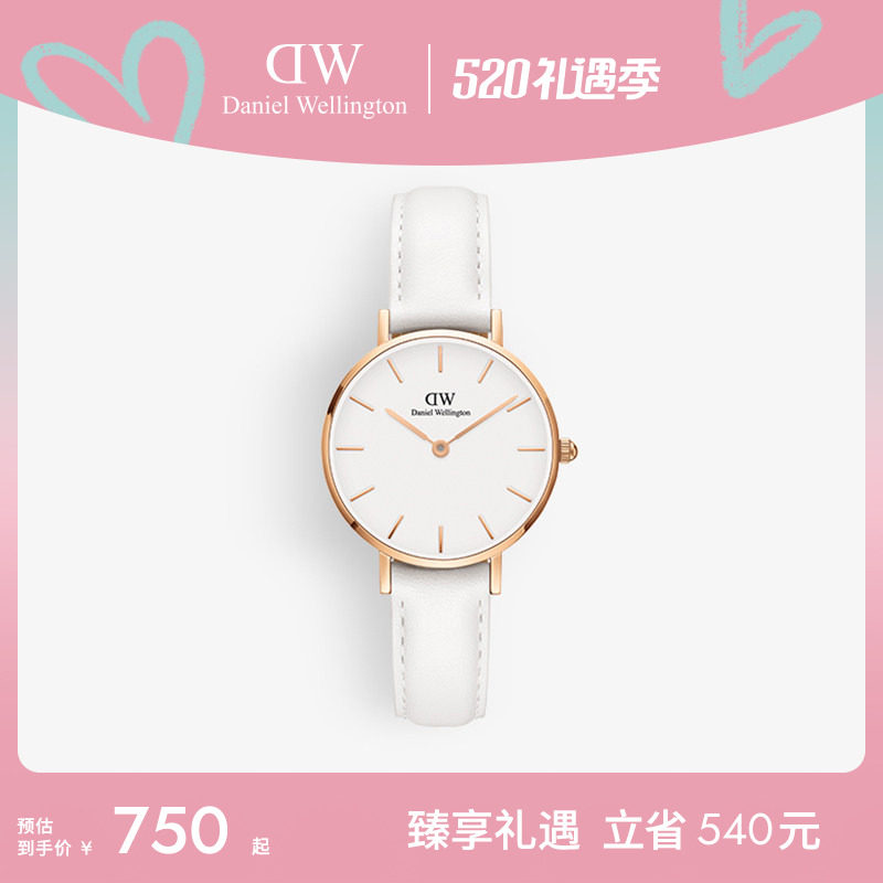 DW手表女士 PETITE女表优雅皮质腕表圆表轻奢小众石英表女款