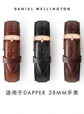 DW手表表带 DAPPER系列针扣皮质表带19MM 丹尼尔惠灵顿旗舰店
