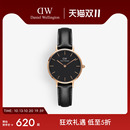 DW手表女 皮表带石英表女表欧美腕表28MM PETITE时尚