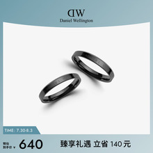 DW情侣对戒 CLASSIC系列指环小众潮酷黑灰色戒指简约字母款素圈