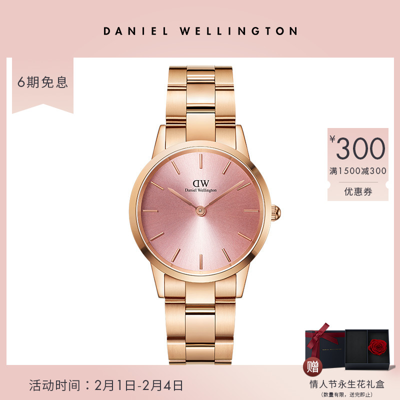 Danielwellington DW手表女28mm精钢带女表女士手表