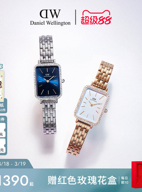 DW手表女士手表QUADRO星环小方表女款轻奢小众石英腕表简约时尚