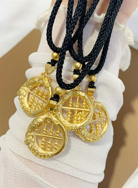 算盘貔貅吊坠抖音快手同款锁骨链