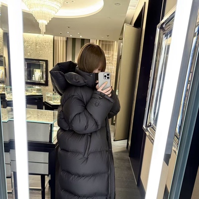 90白鸭绒加厚过膝极寒羽绒服女