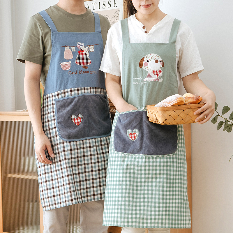 韩版防污防油家用厨房可擦手个性时尚创意可爱系背心马甲围裙男女