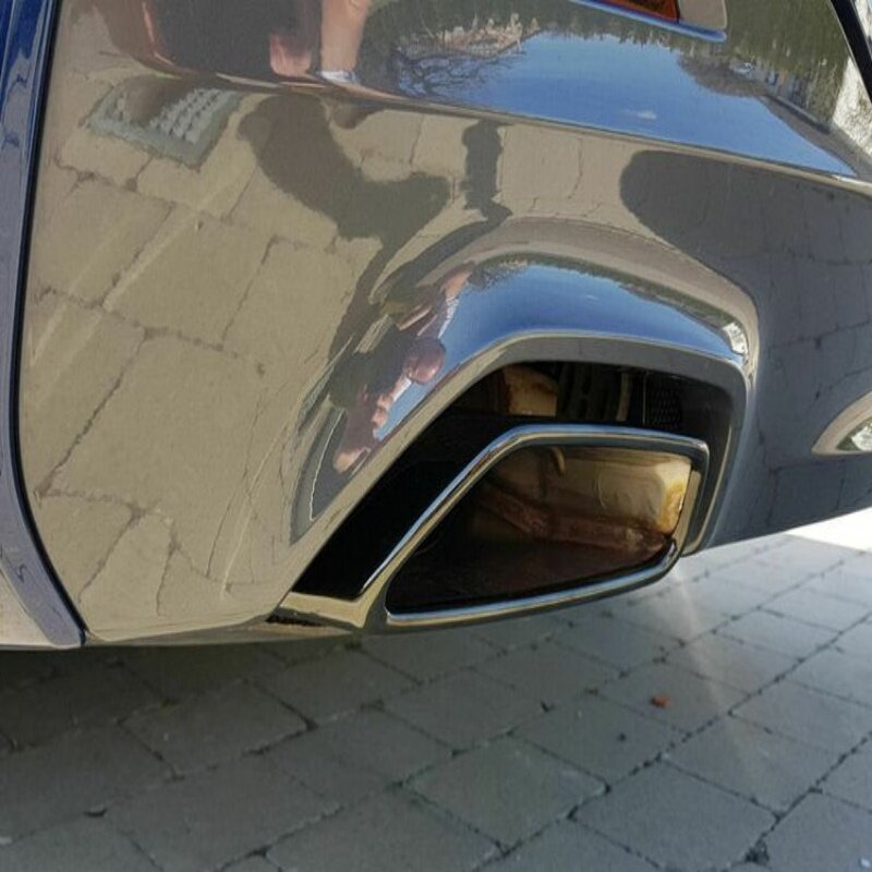 宝马BMW原厂5系G30G38亮黑色尾喉