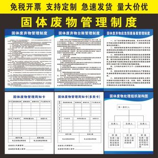 固体废弃物管理制度周知卡多类卡危废间标识牌产废环节工艺流程图