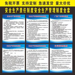 安全生产管理制度全套车间安全生产责任制度海报消防安全管理制度