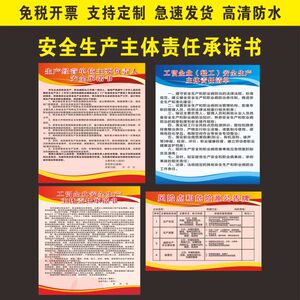企业安全生产主体责任清单海报