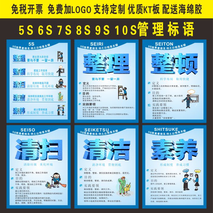 5s管理标语挂图工厂车间标语