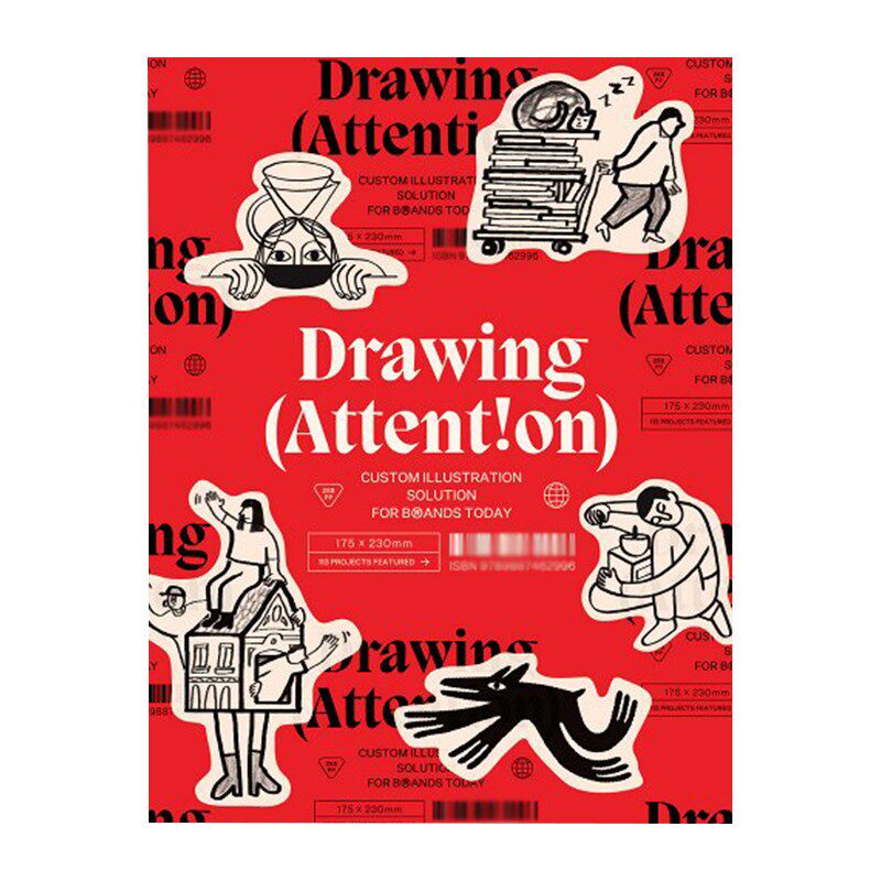 英文原版 drawing attention 引起注意 victionary出版 标志vi设计