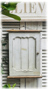 法式 实木复古做旧壁挂柜 钥匙柜 孤 吊柜 怀旧风格