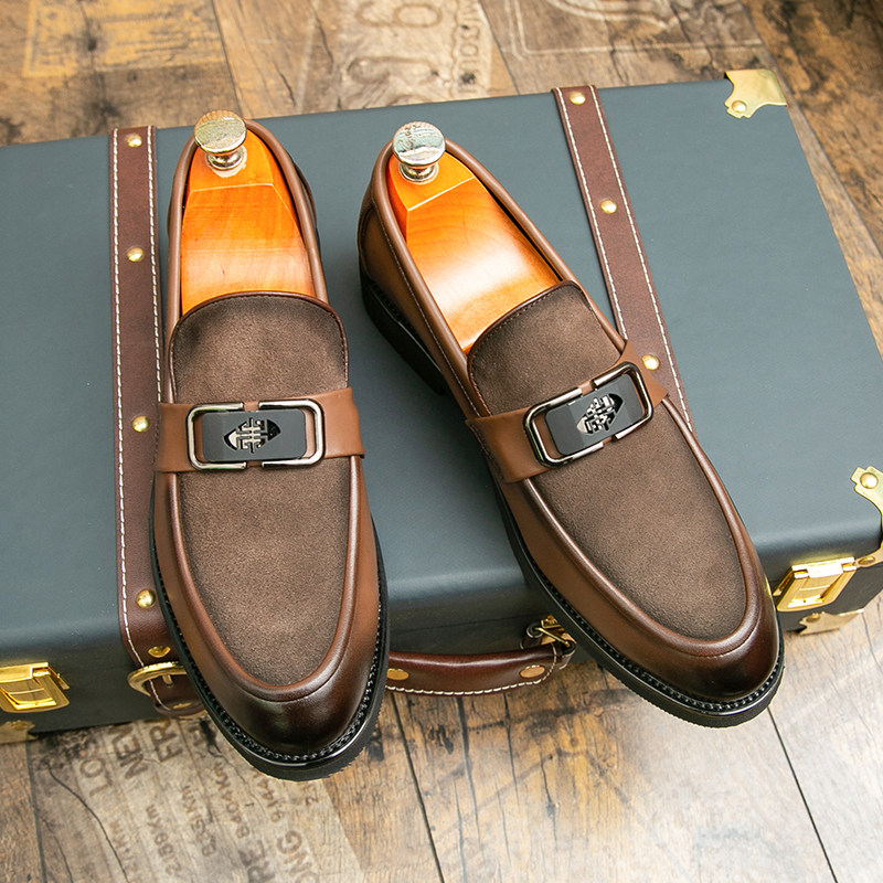 小皮鞋男英伦风潮流韩版休闲鞋一脚蹬乐福鞋软底大码男鞋45 46 47,流行男鞋,休闲皮鞋,淘宝优惠券,粉丝福利购,淘宝优惠卷