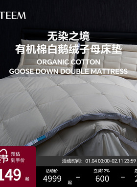 ESTEEM/宜庭无染之境生态有机棉95白鹅绒子母床垫子【专柜同款】