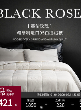 ESTEEM/宜庭英伦玫瑰匈牙利进口95鹅绒被春秋被夏被【专柜同款】