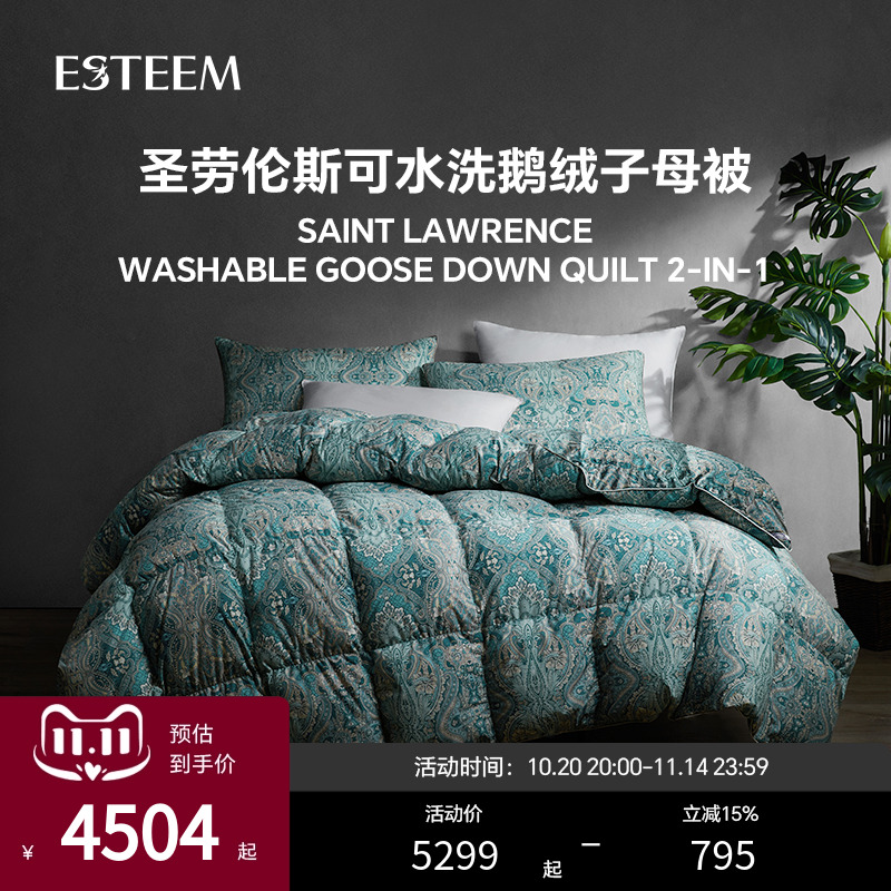 ESTEEM/宜庭可水洗鹅绒被