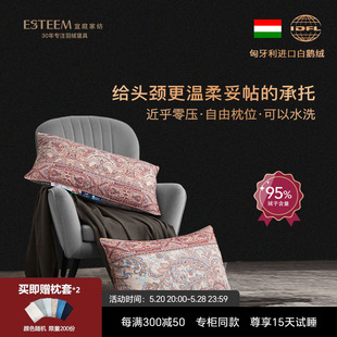 专柜同款 宜庭萨马拉可水洗匈牙利进口95白鹅绒枕头芯 ESTEEM