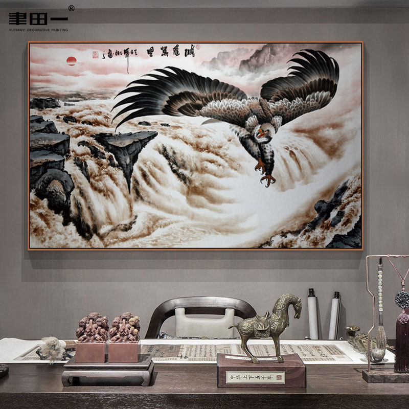 新中式风鹏程万里茶室客厅装饰画