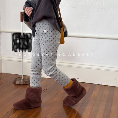 女童秋冬季加绒保暖裤韩版