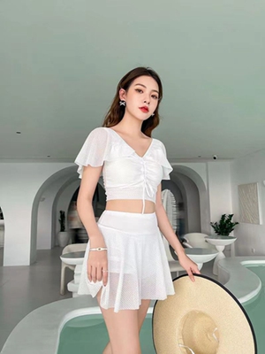女保守泳衣樱花批发价泳装女