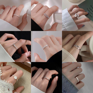 925纯银铃兰花蝴蝶戒指女小众设计2025新款爆款气质甜美花朵指环