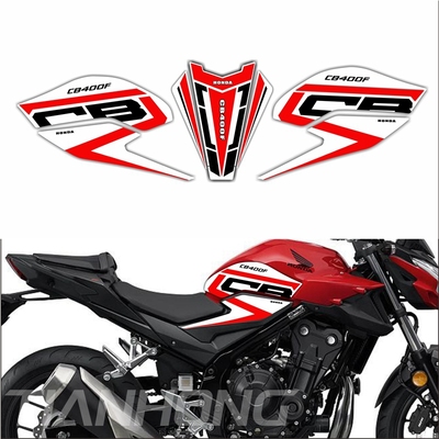 适用CBR摩托车CB400F改装油箱贴纸车身贴花鱼骨贴个性彩色拉花