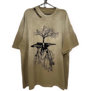 【sharkcolor】枝干系列 remake手工破坏做旧颓丧美学复古短袖T恤