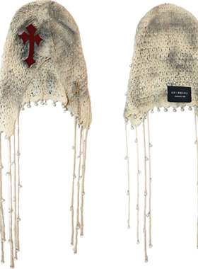 【sharkcolor】remake手工编织民族风波西米亚小众设计镂空针织帽