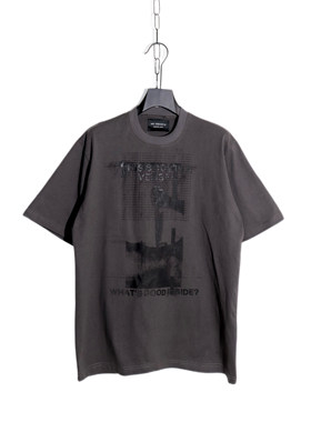 【sharkcolor】手工暗黑小众设计印花 280g重磅小领口纯棉宽松T恤