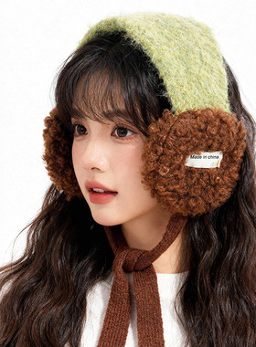高颜值保暖耳罩系带冬耳包毛绒耳帽耳暖耳朵罩女护耳套防寒耳捂子