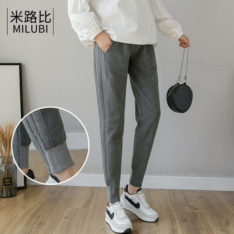 孕妇装孕妇裤女2021早秋新款时尚宝妈宽松休闲哈伦孕妇托腹长裤潮