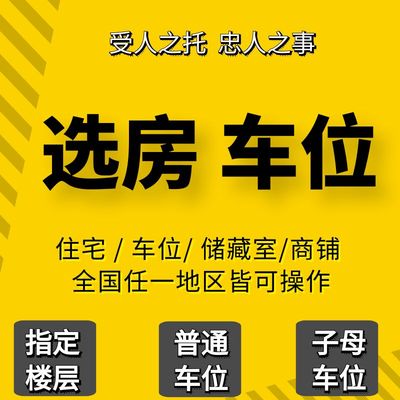 专业抢房选车位全国楼盘车位代拍储藏室商铺线上选房帮抢车位服务