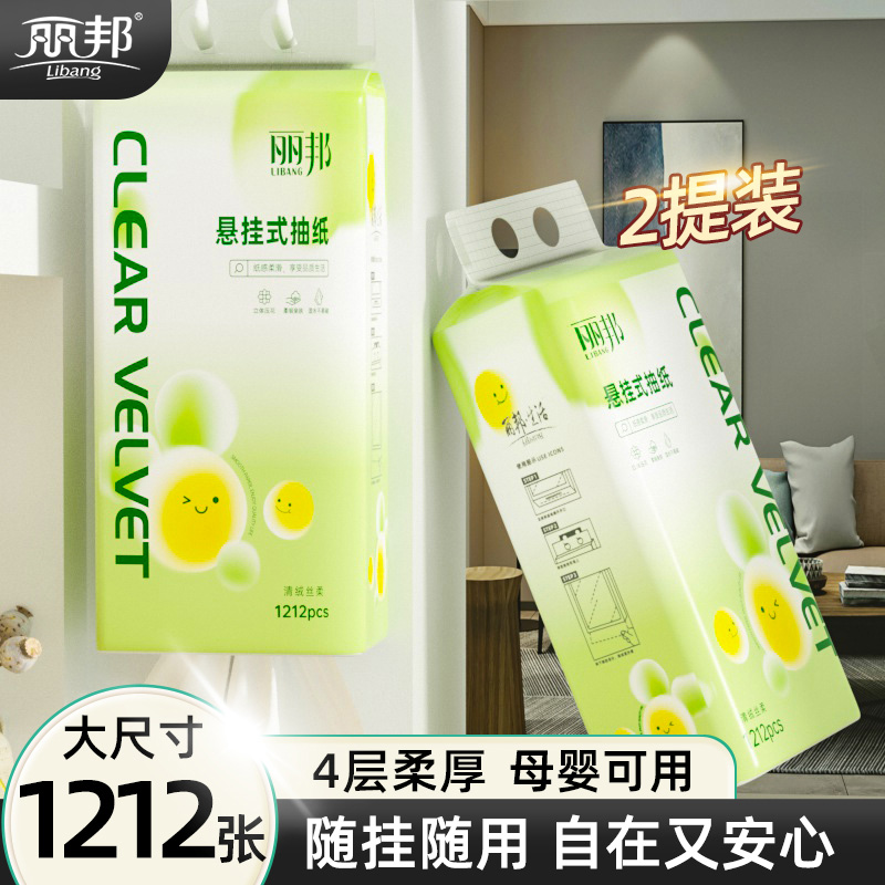 丽邦大包提挂4层悬挂式抽纸巾