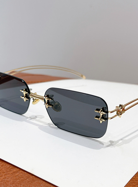 时髦无框星星墨镜方形gm珍妮联名