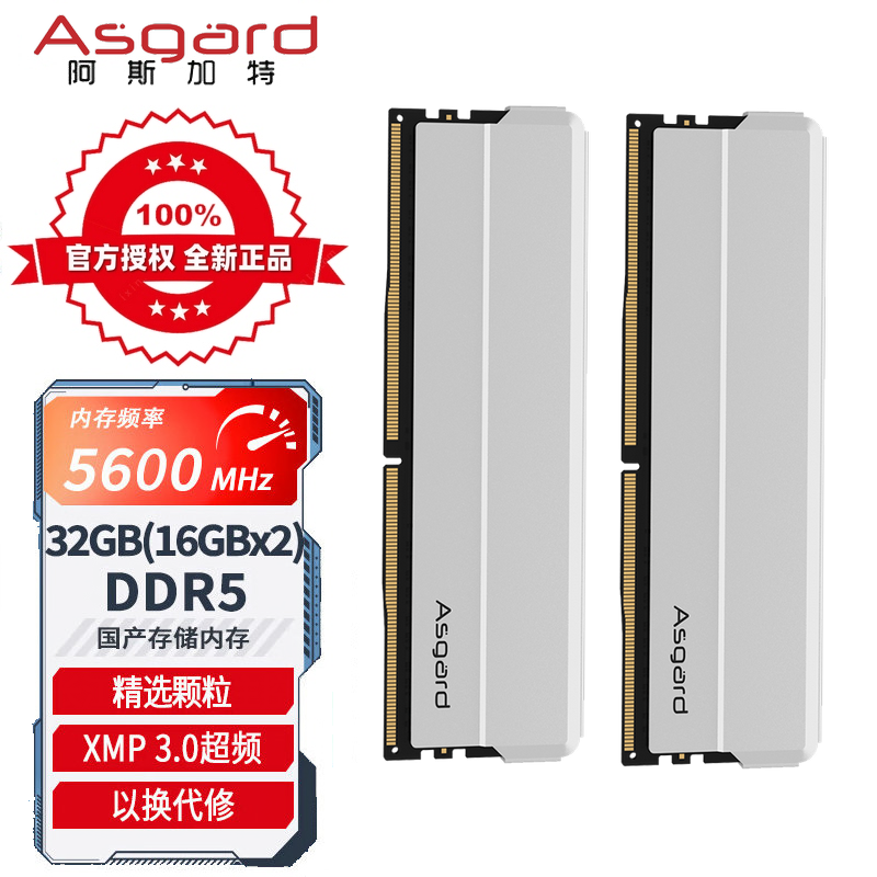 阿斯加特（Asgard）32GB(16GBx2)套装 DDR5 5600 台式机内存 海拉 电脑硬件/显示器/电脑周边 内存 原图主图