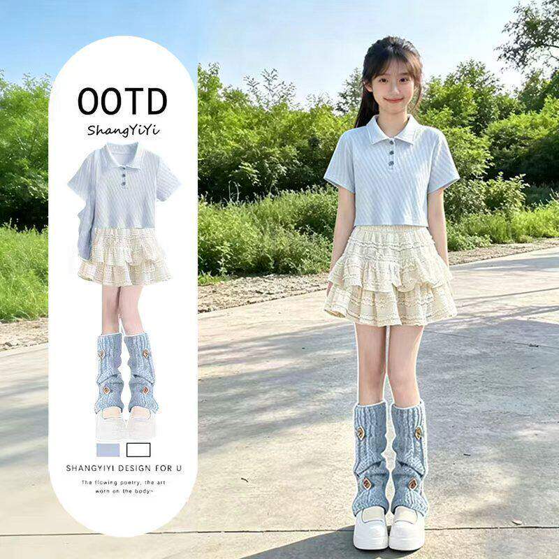 女童多巴胺套装夏季新款洋气polo