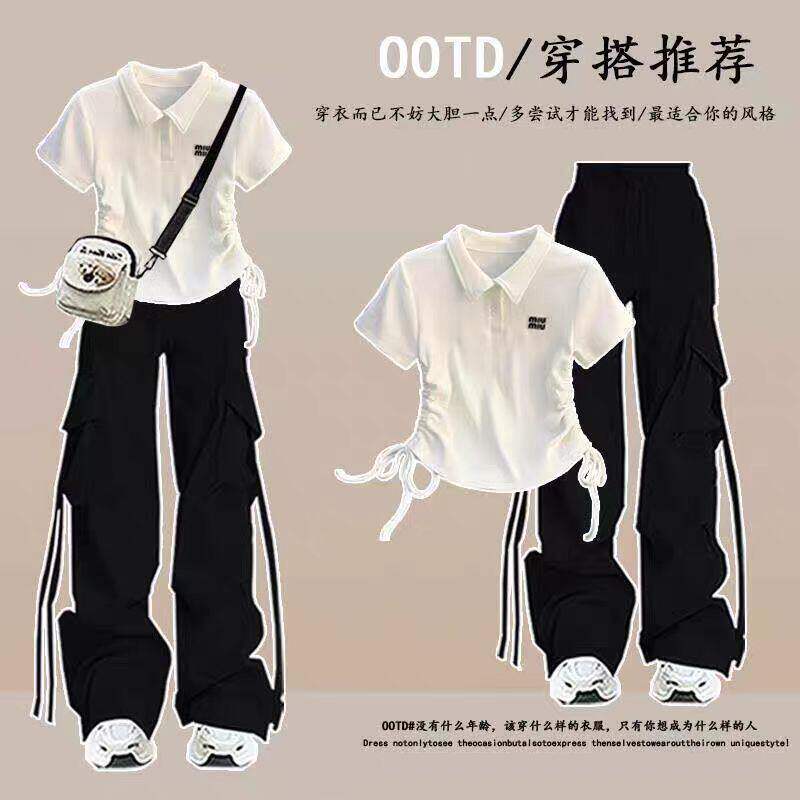 女童夏季甜酷T恤套装中学生韩版